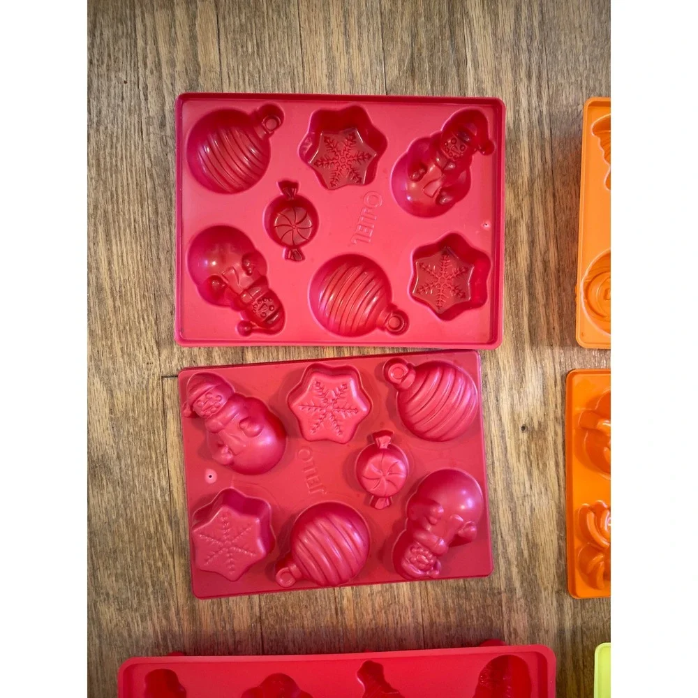 8pc Vintage Jell-O Jigglers Molds Halloween Christmas Easter Holiday Set Plastic